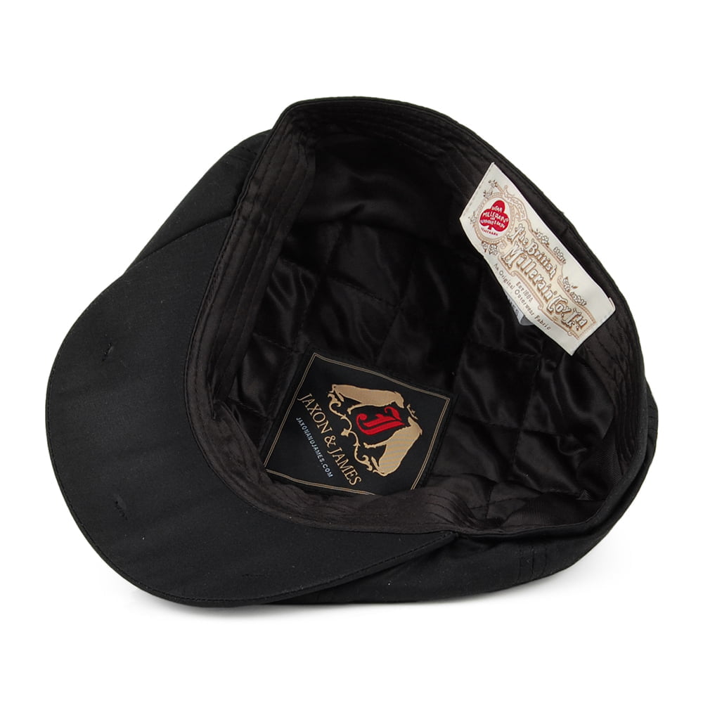 Casquette Gavroche en Coton Ciré British Millerain noir JAXON & JAMES - VENTE EN GROS