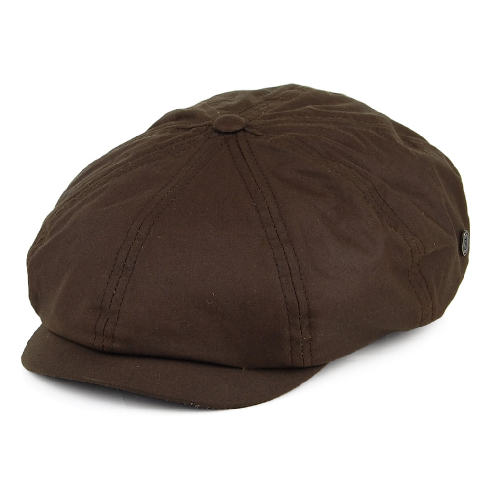 Casquette Gavroche en Coton Ciré British Millerain marron JAXON & JAMES - VENTE EN GROS