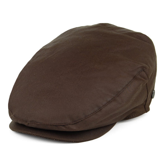 Casquette Plate en Coton Ciré British Millerain marron JAXON & JAMES - VENTE EN GROS