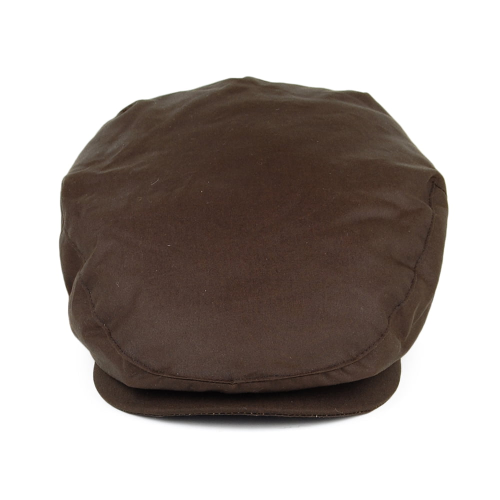 Casquette Plate en Coton Ciré British Millerain marron JAXON & JAMES - VENTE EN GROS