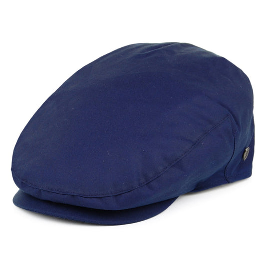 Casquette Plate en Coton Ciré British Millerain bleu marine JAXON & JAMES - VENTE EN GROS