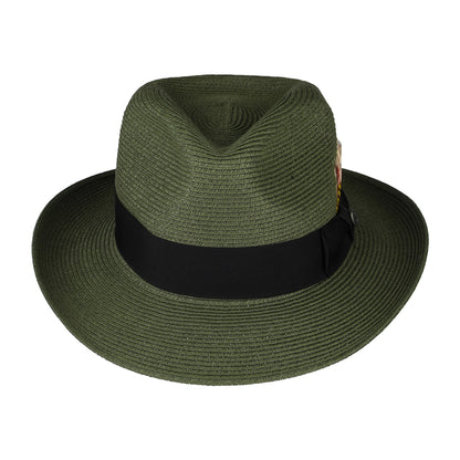 Chapeau Fedora Été en Paille Summer C- Crown olive JAXON & JAMES - VENTE EN GROS