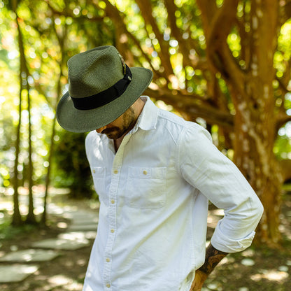 Chapeau Fedora Été en Paille Summer C- Crown olive JAXON & JAMES - VENTE EN GROS