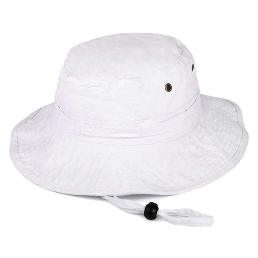 Chapeau Bob Boonie en Coton Pliable blanc JAXON & JAMES - VENTE EN GROS