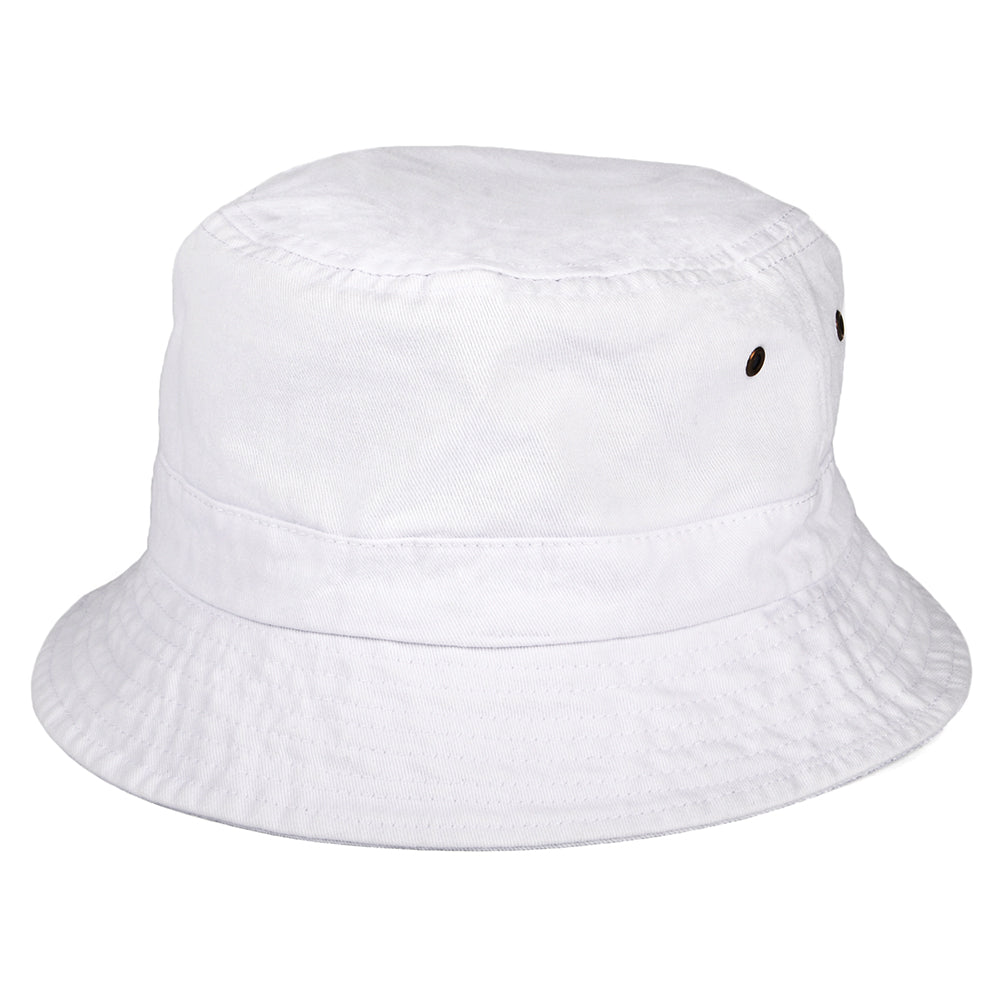 Chapeau Bob en Coton Pliable blanc JAXON & JAMES - VENTE EN GROS