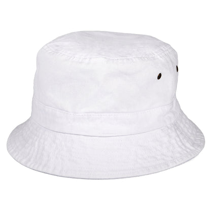 Chapeau Bob en Coton Pliable blanc JAXON & JAMES - VENTE EN GROS