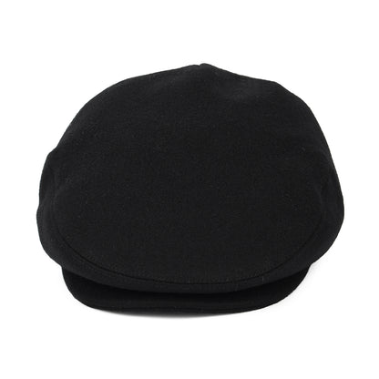 Casquette Plate en Laine Melton noir JAXON & JAMES - VENTE EN GROS