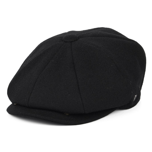 Casquette Gavroche en Laine Melton noir JAXON & JAMES - VENTE EN GROS